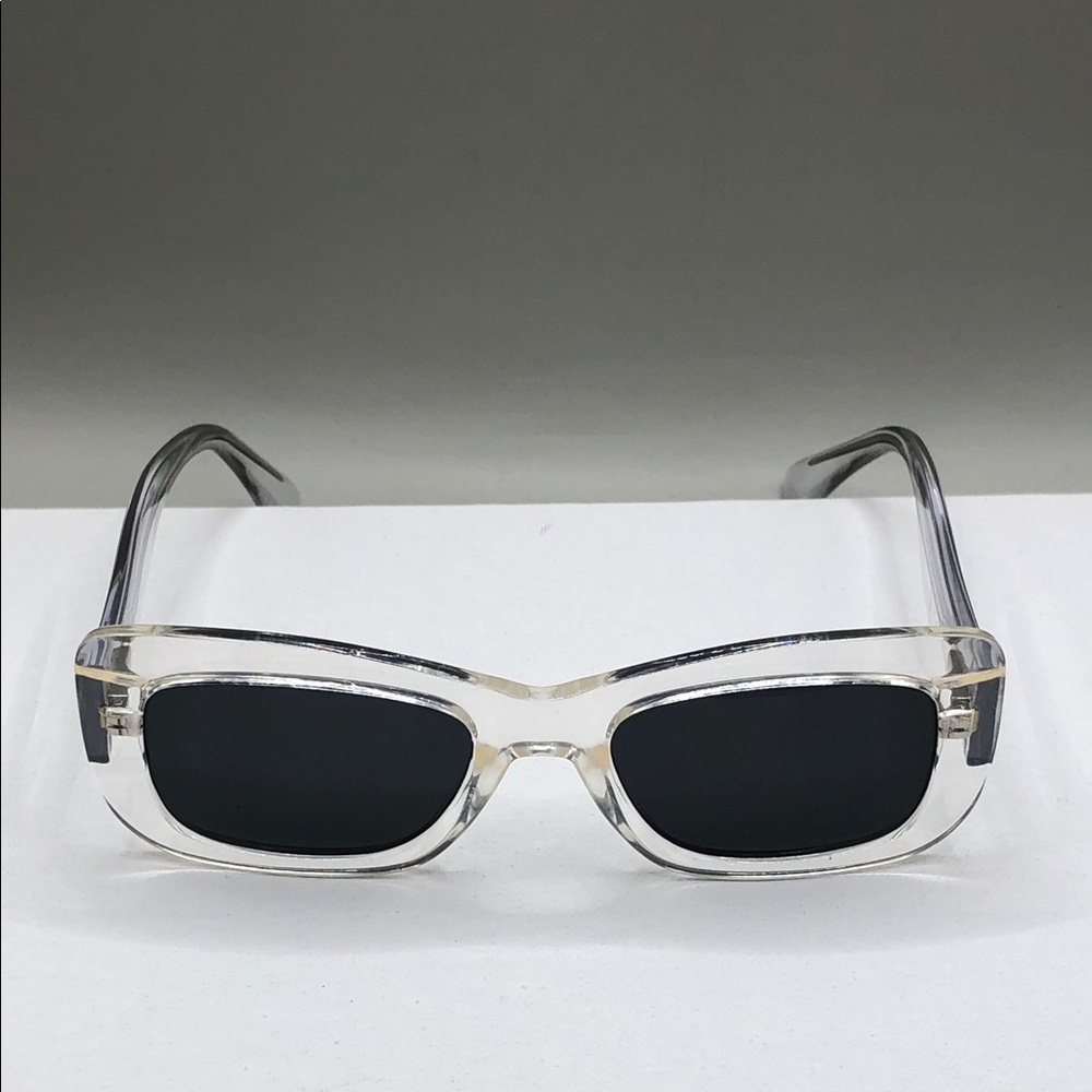 Valerie Spencer VS9456 Clear Crystal Sunglasses 55-17-150 Rectangular Elongated.